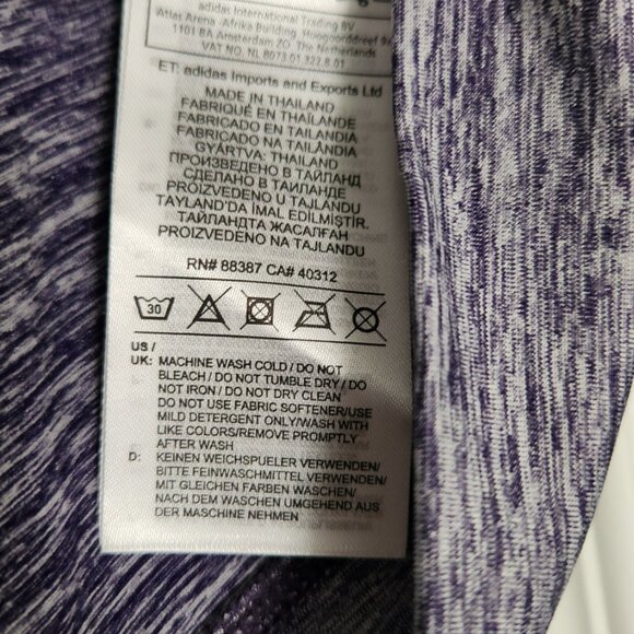 Ladies ADIDAS Purple Open Back Long Sleeve Crop Athleisure Top NWOT - Picture 6 of 6
